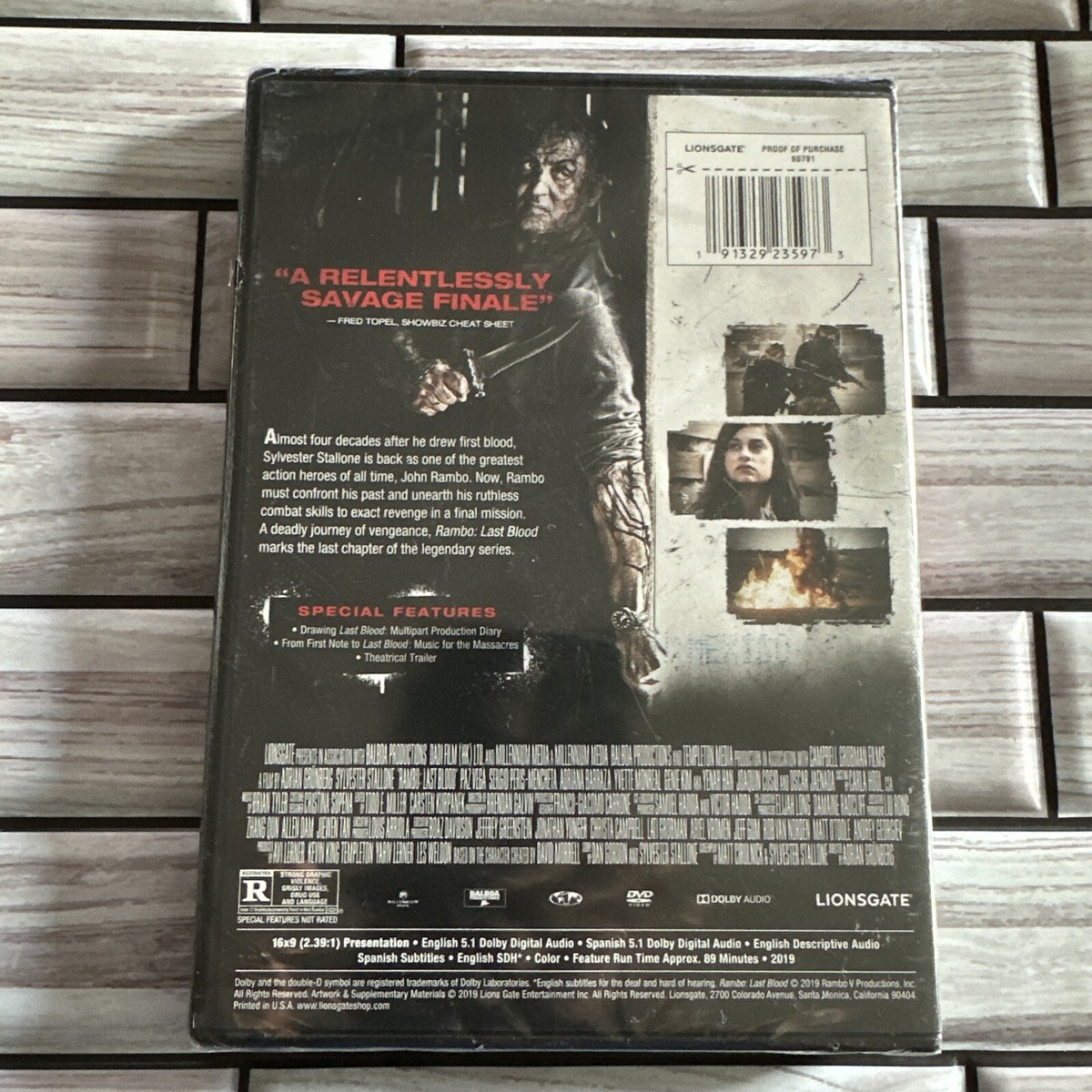 Rambo: Last Blood (DVD, 2019) New Sealed 31398312741|