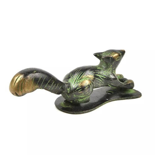 Brass Squirrel Door Knocker Handmade Front Doorbell Home Decoration - Picture 4 of 13