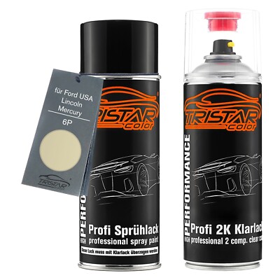 Autolack 2K Spraydosen Set für Ford USA Lincoln Mercury 6P Cream