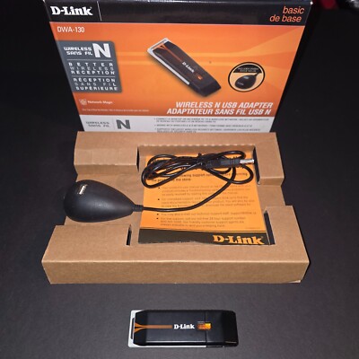 D-Link DWA-130 Wireless-N USB Adapter + USB Cradle