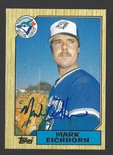 1987 Topps #371 MARK EICHHORN Raw - Toronto Blue Jays - In Person Autograph