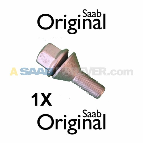 NEW SAAB WHEEL RIM BOLT NG900 94-98 93 9-3 99-11 95 9-5 99-09 92152366 OEM 1x - Picture 2 of 3