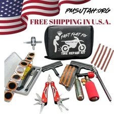 Trail ATV UTV Tire Repair Kit Tube Patch Plug CO2 Cartridge Inflator PMSUTAH