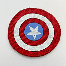 Captain America 2" Shield Patch Round Red White and Blue Star Center Bullseye