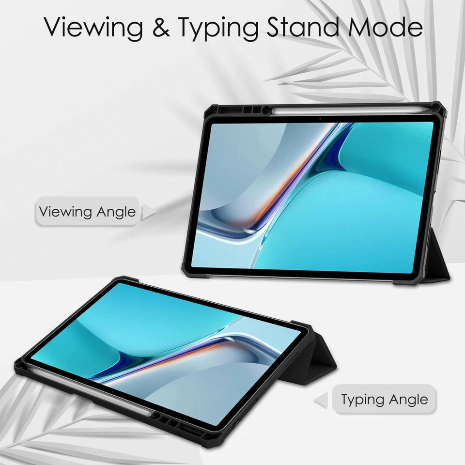 For Huawei MatePad 11 2021 Folio Leather Pen Holder Auto Smart Clear Case Cover - Image 4 of 4