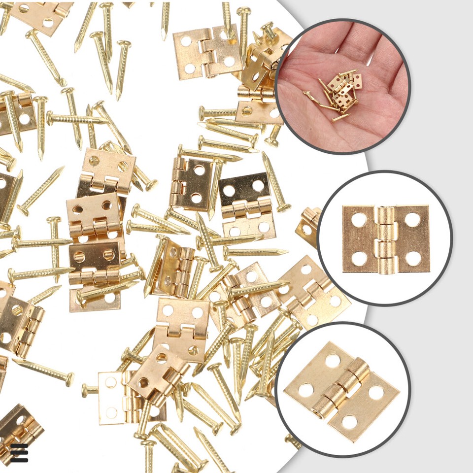 50 Sets Antique Vintage Small Brass Jewelry Box Hinges Small Hinges eBay