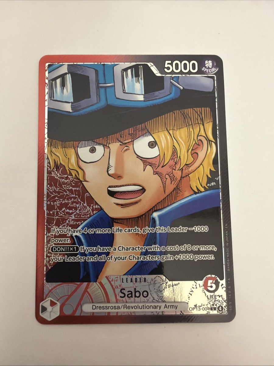Sabo Alt Art Leader Card OP13-004 One Piece Card English New NM