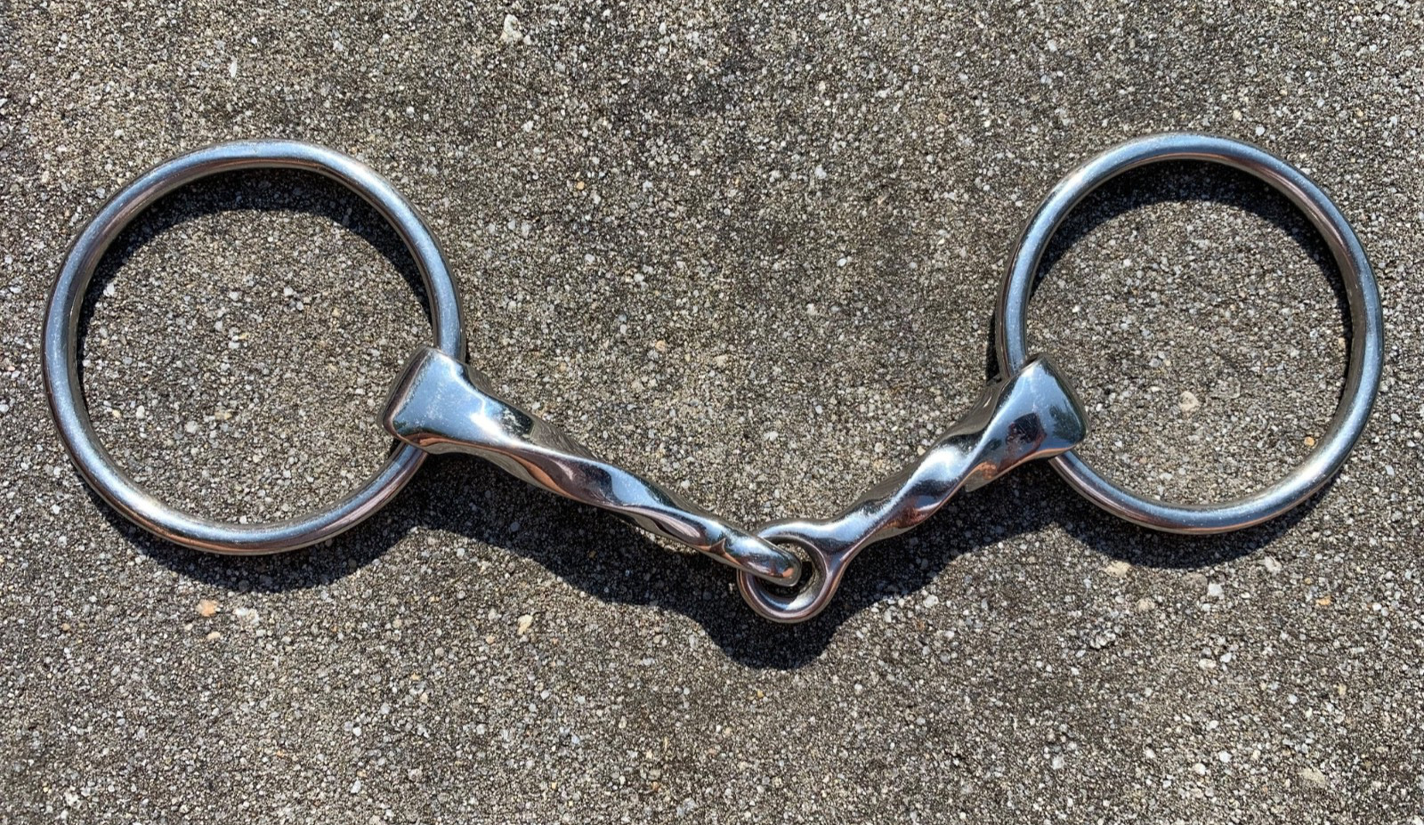 EXCELLENT Slow Twist Ring Snaffle Bit for English Horse Bridle w/ 5" Mouth Size