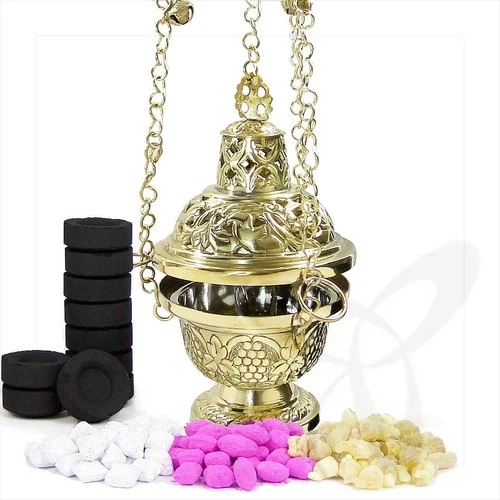 2938Handmade Gold Censer out of Brass church incense burner distiller кадильница