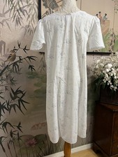 Lorraine Vintage Floral Dainty Cotton Nightgown Dress Sz L granny, cottage core