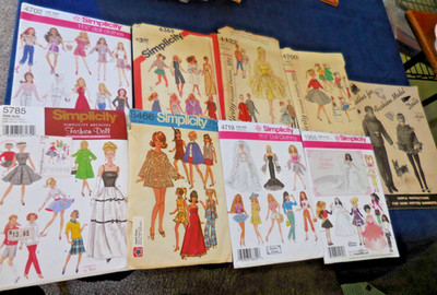 Vintage Fashion Doll Clothes Sewing Pattern SIMPLICITY & HILDE Knits, 9 in all