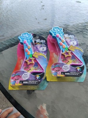 LOT of  (2) DreamWorks Trolls World Tour Poppy's Mini Groovin Guitar - NEW