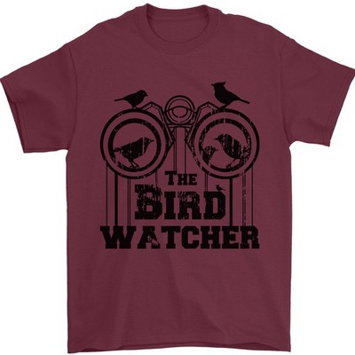 The Vogel Wächter Beobachten Lustig Herren T-Shirt 100% Baumwolle