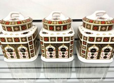 Tea Coffee Sugar Jar Gypsy Air Tight Container Fine Bone China