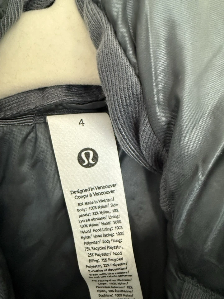 Жилет Lululemon Another Mile с капюшоном пуховик жилет масляно-серый женский размер 4 новый без ярлыка - Изображение 3 из 4