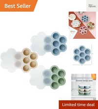 3 Pack Baby Food with Lids, Silicone Baby Food Storage Container for Homemade...