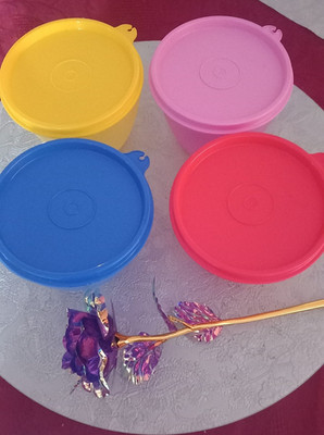  Tupperware Classics 4 x 380 ml NEU 4tlg Gelb,Flieder,Rot u. Blau Neu/Ovp 