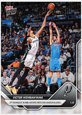2025-26 NBA Topps NOW Victor Wembanyama #127 San Antonoio Spurs 