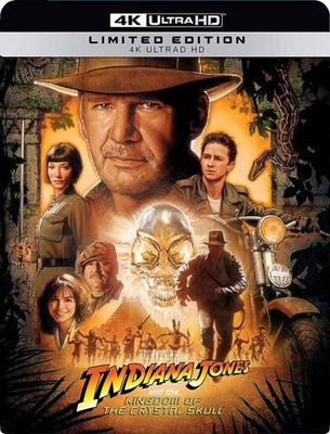 Indiana Jones and the Kingdom of the Crystal Skull [New 4K UHD Blu-ray] Steelb