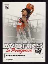 2024-25 Panini Court Kings #17 Bub Carrington Works in Progress Rookie RC