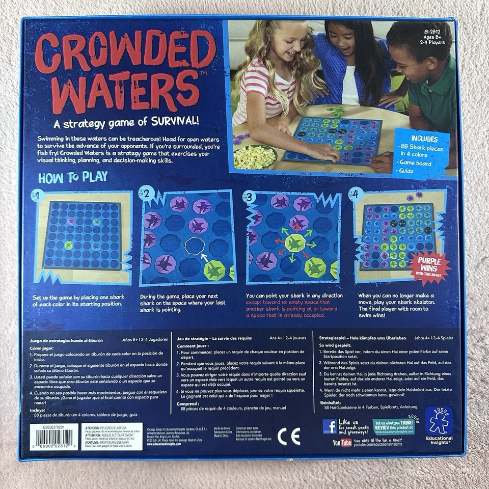 Crowded Waters Strategy Board Game Of Survival Award Winning Family Fun Toy - Image 2 of 2