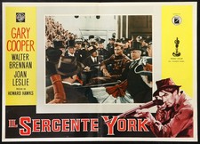 CINEMA-fotobusta IL SERGENTE YORK gary cooper, brennan, leslie, HAWKS
