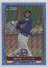 2012 Bowman Chrome Prospects Redemption Refractor Blue Wave Eddie Rosario 0b3
