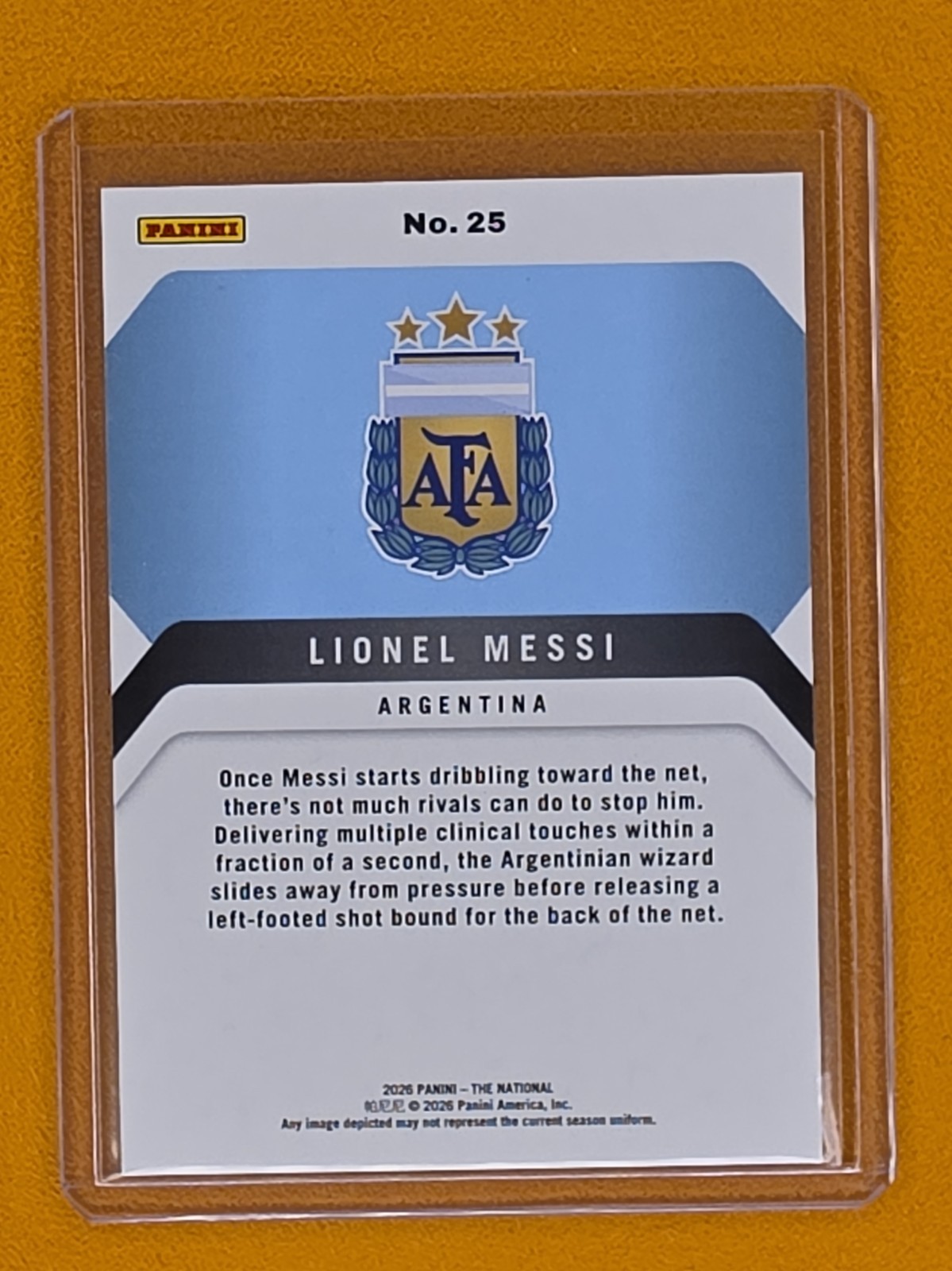 2026 Panini National Silver packs Lionel Messi Swirl #25 /A532 view 2