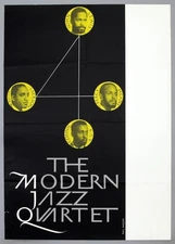 THE MODERN JAZZ QUARTET – rare vintage original 1961 jazz concert poster