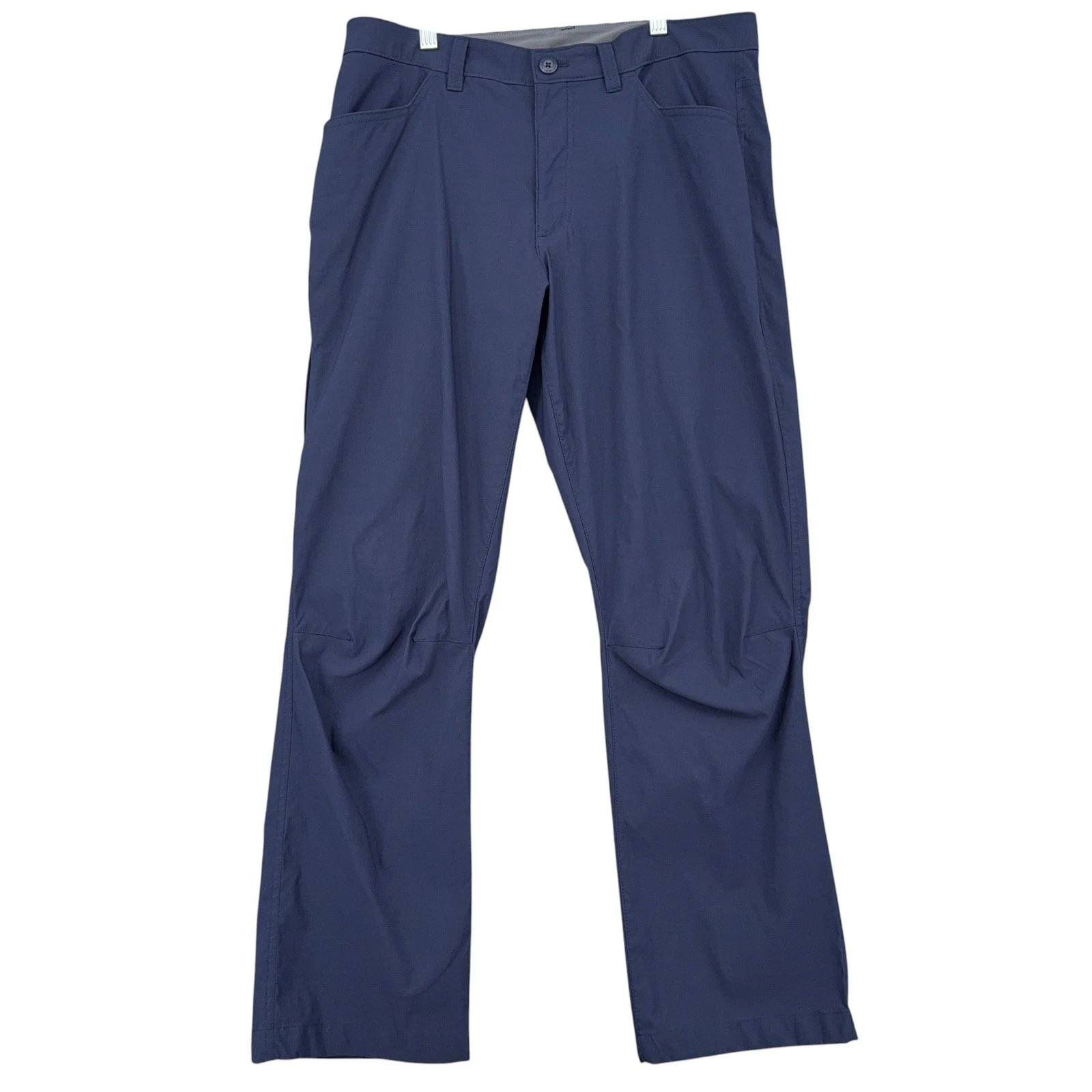 Eddie Bauer Mens Tech Pant Navy Blue Straight Leg Stretch Outdoor 34x30 1423671