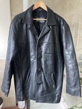 Ben Sherman Men’s Black Lambs Leather Jacket Blazer Medium