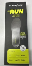 SUPERFEET Size C RUN Support Low Arch Stability Sz 5.5-7 Mens/ 6.5-8 Women’s