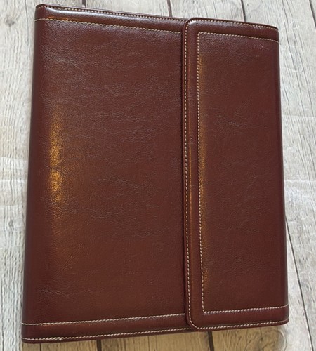 Samsonite Leather Portfolio Legal Pad Folio Burgundy Red Attache Briefbag Binder