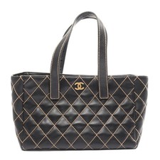 Chanel Leather Wild Stitch Tote Bag