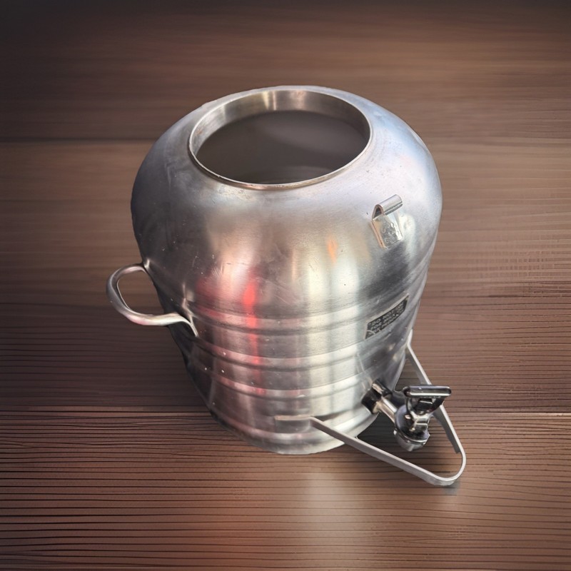 Carrollton Mfg. Co. Vacuum Insulated Aluminum Canteen 3 Gal Silver Screw Cap