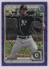 2020 Bowman Chrome Prospects Purple Shimmer Refractor Daulton Jefferies 0o6v