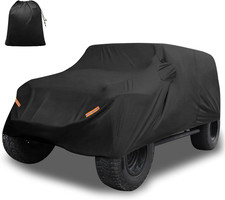 X AUTOHAUX Car Cover for Jeep Wrangler JK JL YJ TJ 4 Door 2007-2021 Outdoor Wate
