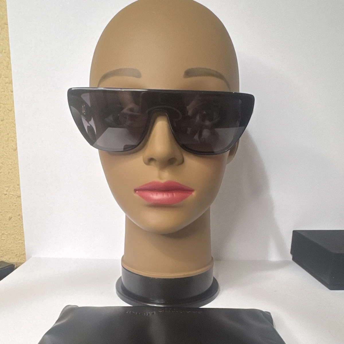 NWT Carolina Lemke Berlin Molly Sunglasses Black Beige Square New in Box Black Women main image 3
