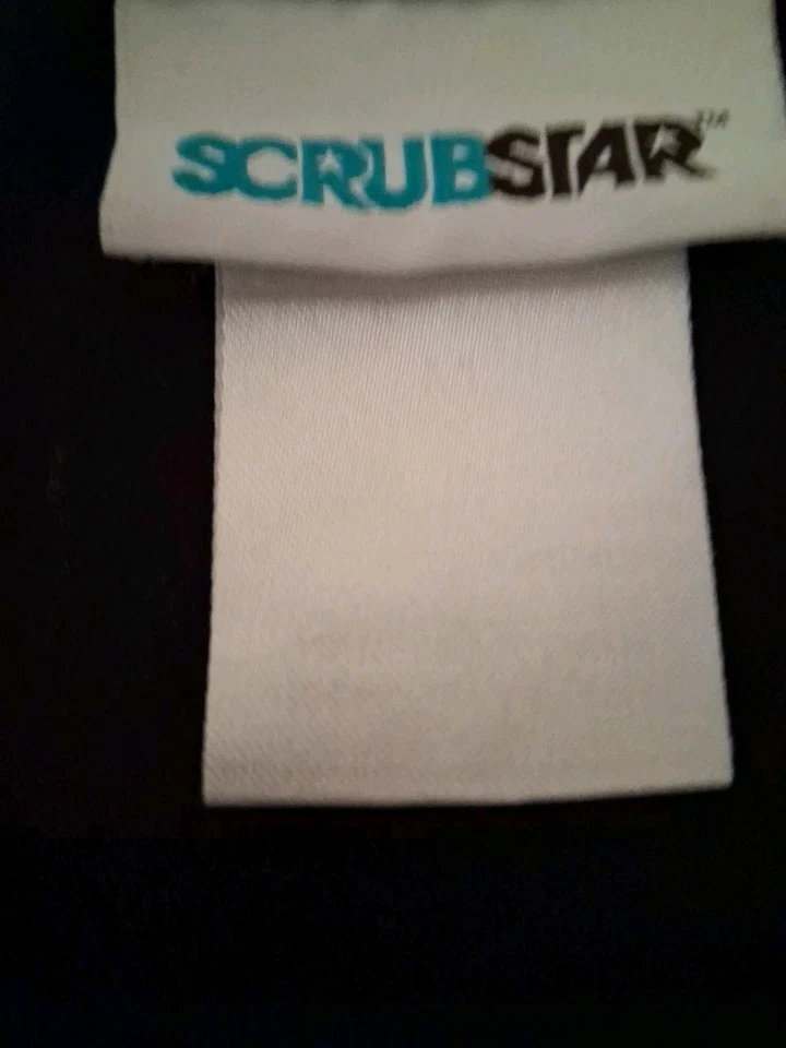 Blusa Médica Scrubstar Mujer Talla M Negra Manga Corta 2 Bolsillos Foto 4 de 4