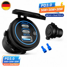 USB Ladegerät Auto-USB-Ladegerät QC 3.0 PD 3.0 Einbau Schalter Kunststoff Kfz USB Ladegerät Auto-USB-Ladegerät QC 3.0 PD 3.0 Einbau Schalter Kunststoff Kfz