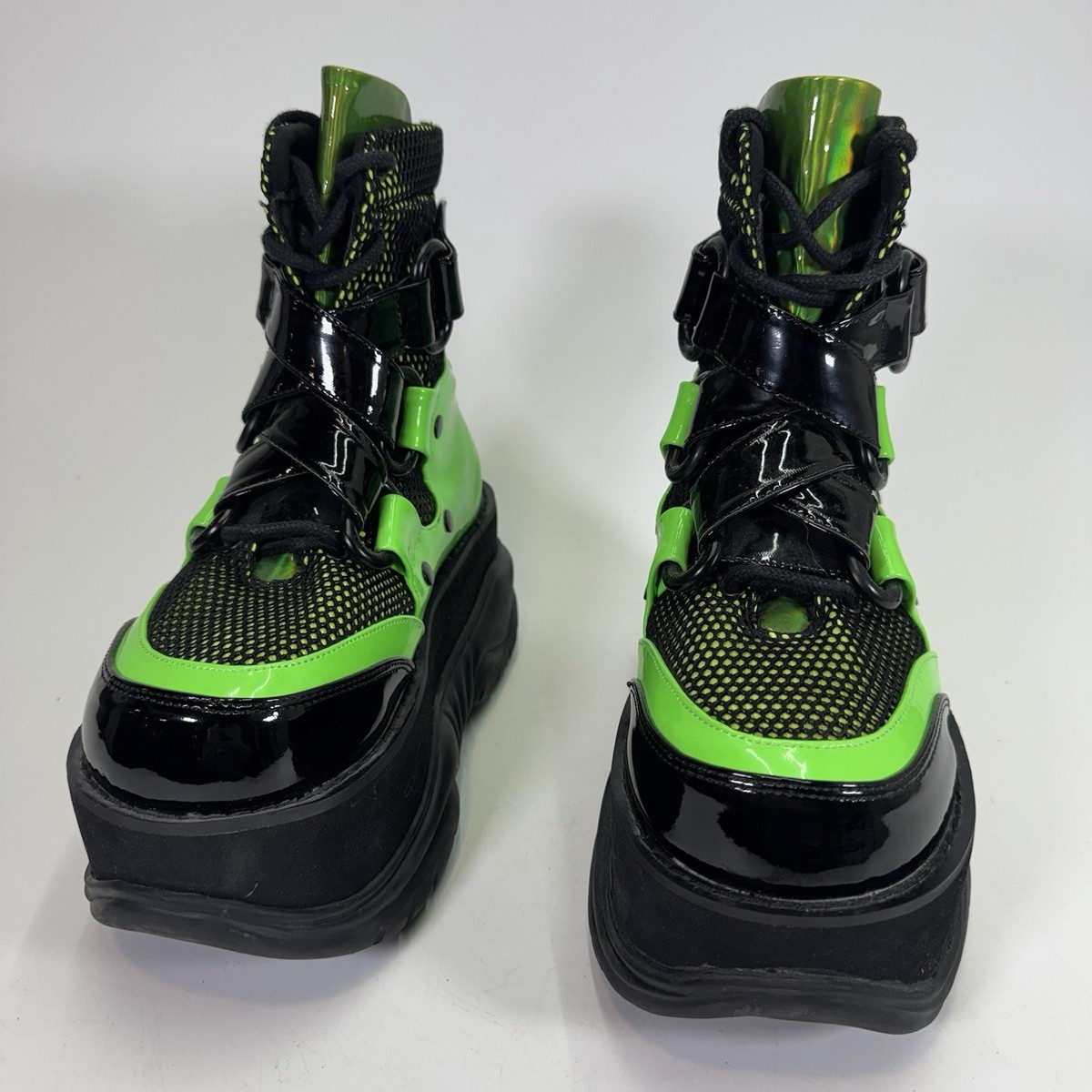 Demonia Neptune 126 Women's Size 6 Cyber Boots Green | eBay