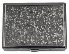 Retro Cigarette Case Victorian Style Metal Holder for Regular, Antique Brass 