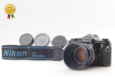 Read! 【Almost MINT Hood】 Nikon FE2 Black SLR Camera Ai 50mm F1.4 Lens From Japan