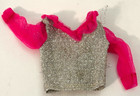 "Movie Groovie" Barbie Pink Silver Knit Top ONLY #1866 Vintage — photo 1