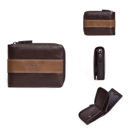 PU Leather Men Zipper Wallet Zipper Pouch Card Holder Storage Bag Business - Picture 15 of 15