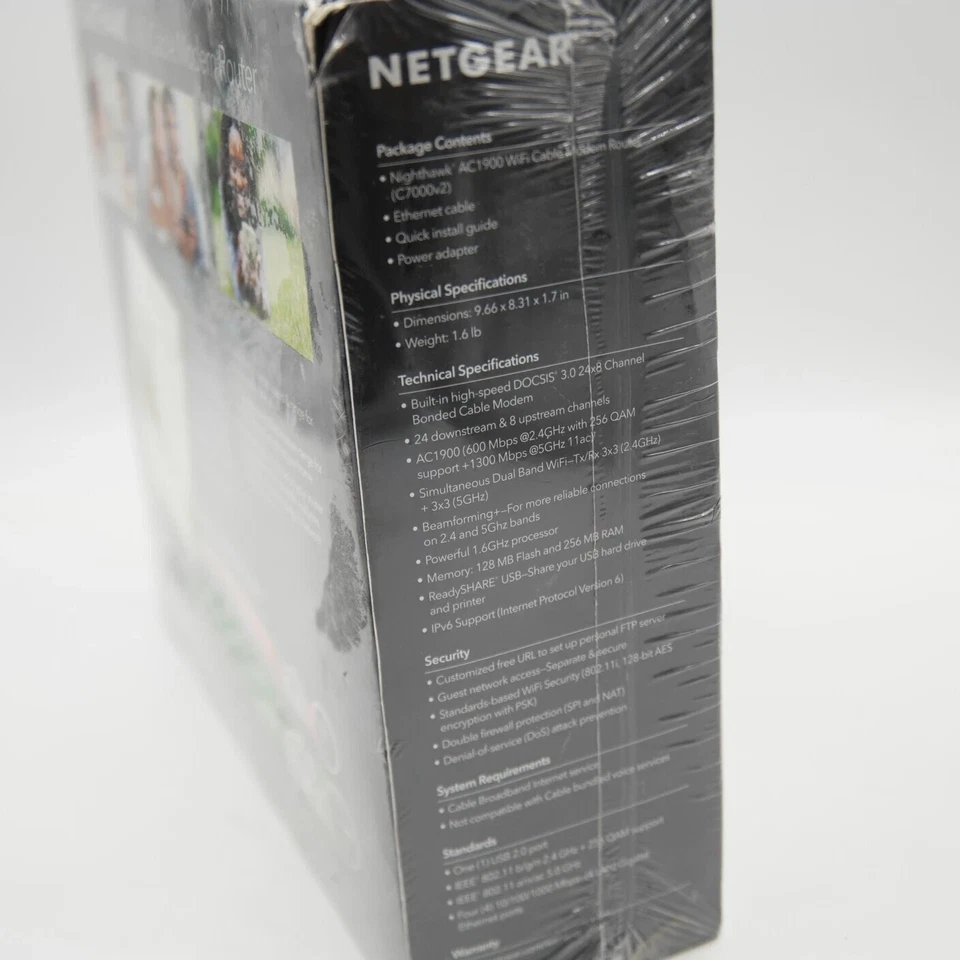 New Sealed Netgear Nighthawk AC1900 Wifi Cable Modem Router C7000 960mbps - Image 3 of 4