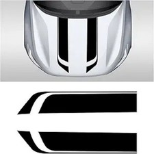 Universal Car Hood Decal Sticker, Automotive Side Body Stripe Gra Color: Black