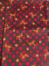 Christmas Reindeers Cotton Fat Quarter 18 x21 New