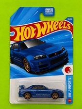 HOT WHEELS 2026 #199 BLUE NISSAN SKYLINE GT-R BNR34