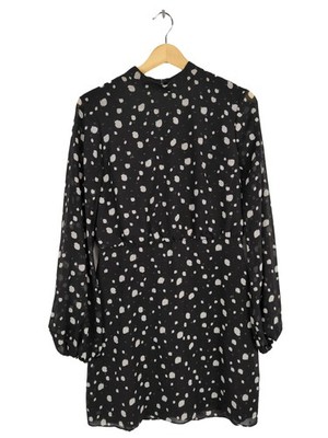TED BAKER Langarmkleid Damen Kleid Gr. DE 36 schwarz-weiß Casual-Look